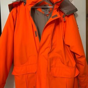 Orange Military Field Jacket with Hood